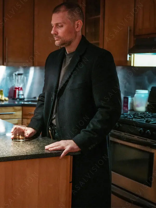 Gino Anthony Pesi First Shift 2024 Deo Black Trench Wool Coat
