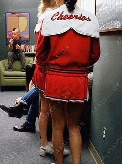 Glee Cheerios Cheerleading Red and White Varsity Jacket