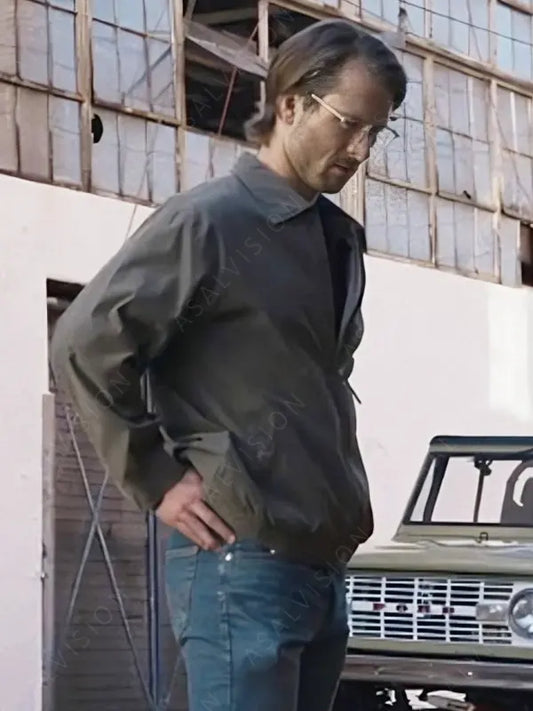 Glen Powell Movie Hit Man 2024 Gary Johnson Gray Jacket