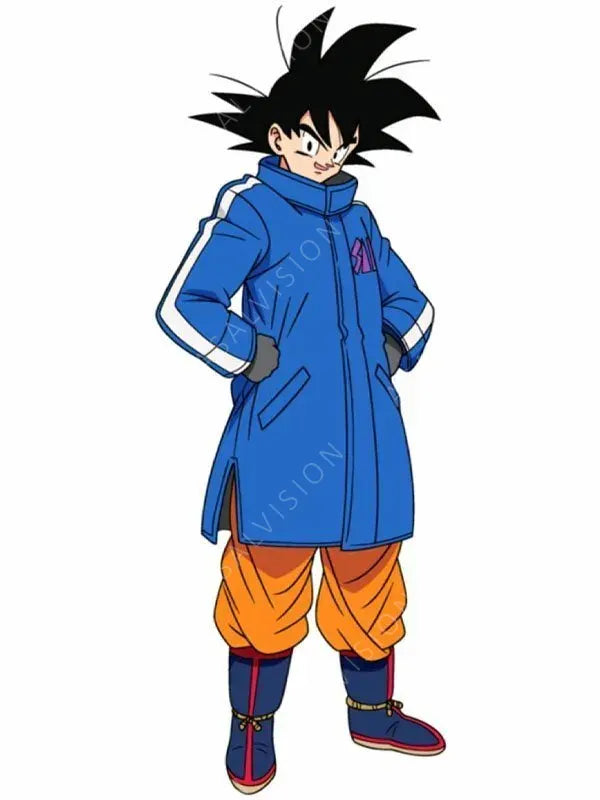Goku And Broly Vegeta SAB Green Blue Leather Coat