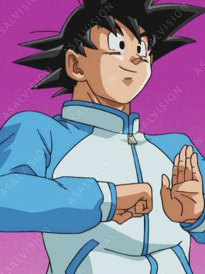 Goku Dragon Ball Z Blue And White Bomber Jacket