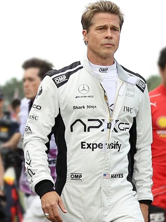 Grand Prix Brad Pitt F1 APX GP Racing Leather Jacket