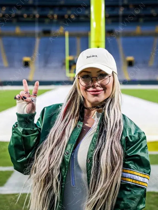 Green Bay Packers Liv Morgan Starter Varsity Green Jacket