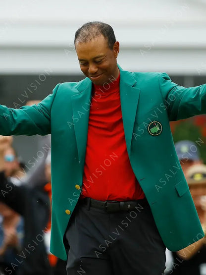 Green Tiger Woods Blazer Golf Jacket