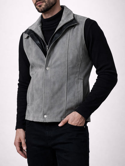 Grey Suede Vest