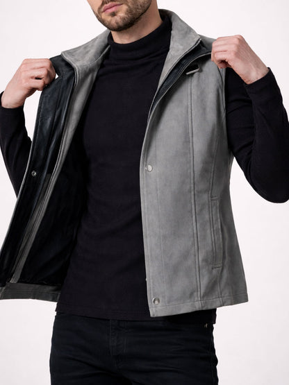 Grey Suede Vest