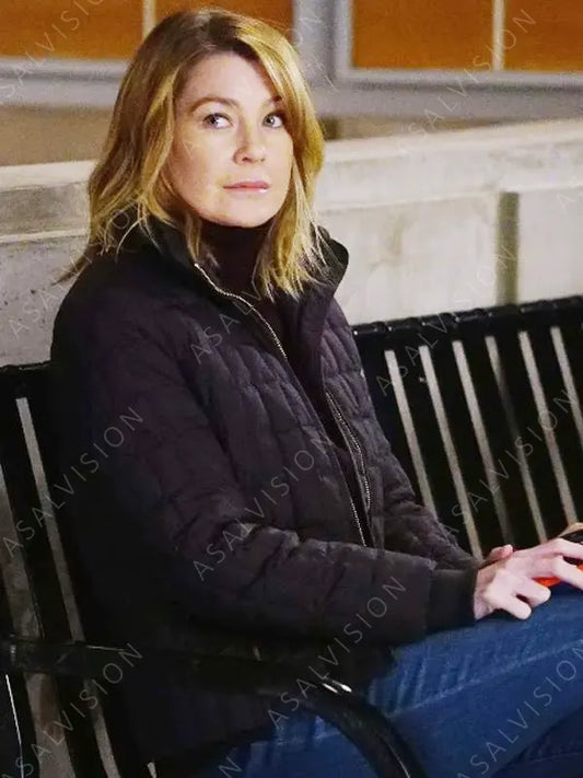 Grey’s Anatomy Dr. Meredith Grey Black Puffer Jacket