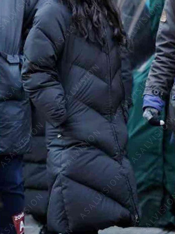 Hailee Steinfeld Hawkeye Kate Bishop Black Puffer Long Coat