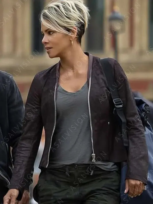 Halle Berry The Union Brown Leather Jacket
