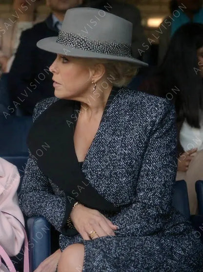 Hannah Waddingham Asymmetric Coat 