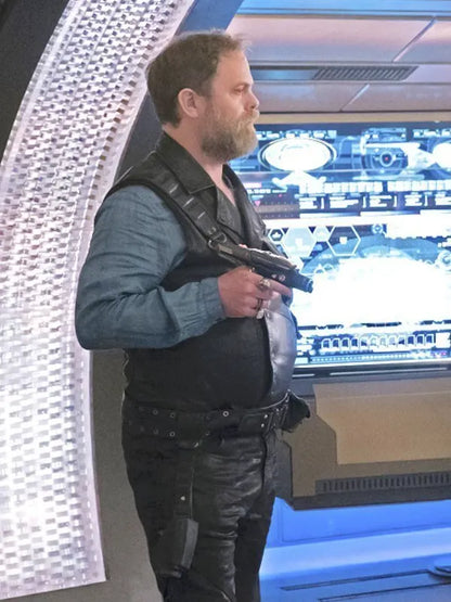 Harry Mudd Star Trek Discovery Rainn Wilson Black Leather Vest