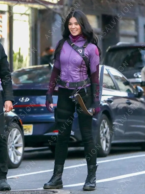 Hawkeye Hailee Steinfeld Purple Leather Jacket