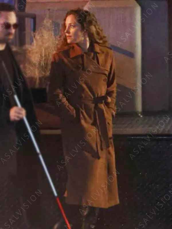 Heather Glenn TV Series Daredevil Born Again 2024 Margarita Levieva Brown Trench Coat