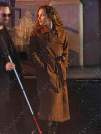 Heather Glenn TV Series Daredevil Born Again 2024 Margarita Levieva Brown Trench Coat
