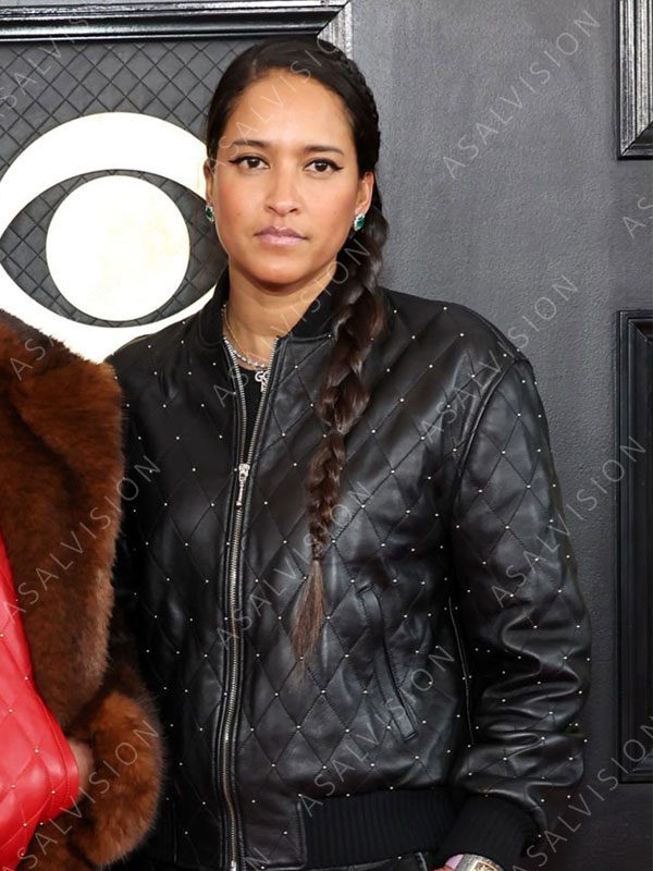 Helen Lasichanh Grammy 2023 Leather Quilted Jacket