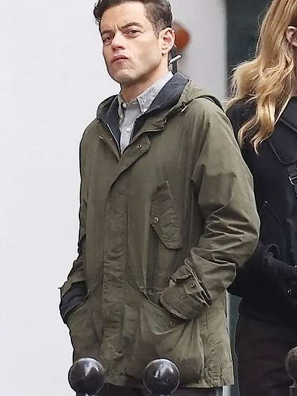 Heller The Amateur 2025 Rami Malek Cotton Hooded Jacket