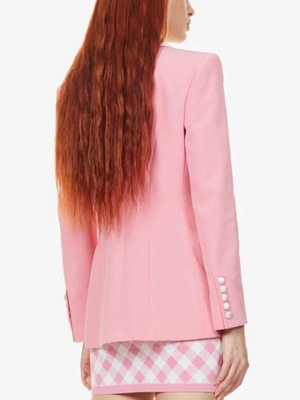 Hilary Banks TV Series Bel-Air Coco Jones Double Breasted Pink Blazer