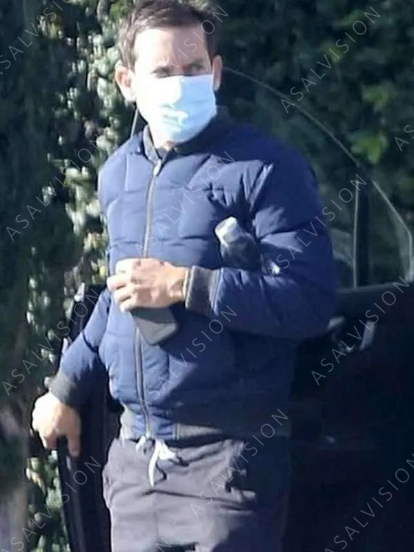 Home 2021 Tobey Maguire Blue Puffer Jacket