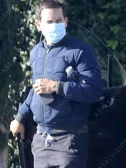 Home 2021 Tobey Maguire Blue Puffer Jacket
