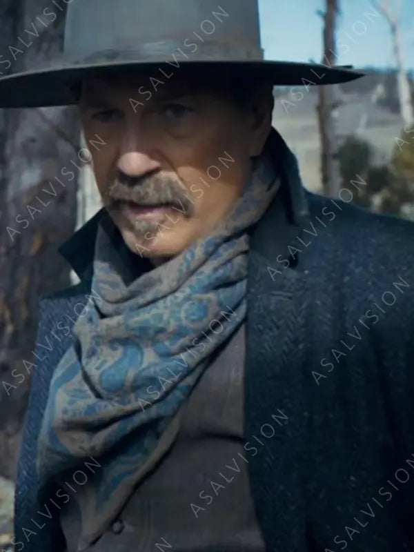 Horizon An American Saga Chapter 1 Kevin Costner Grey Trench Coat