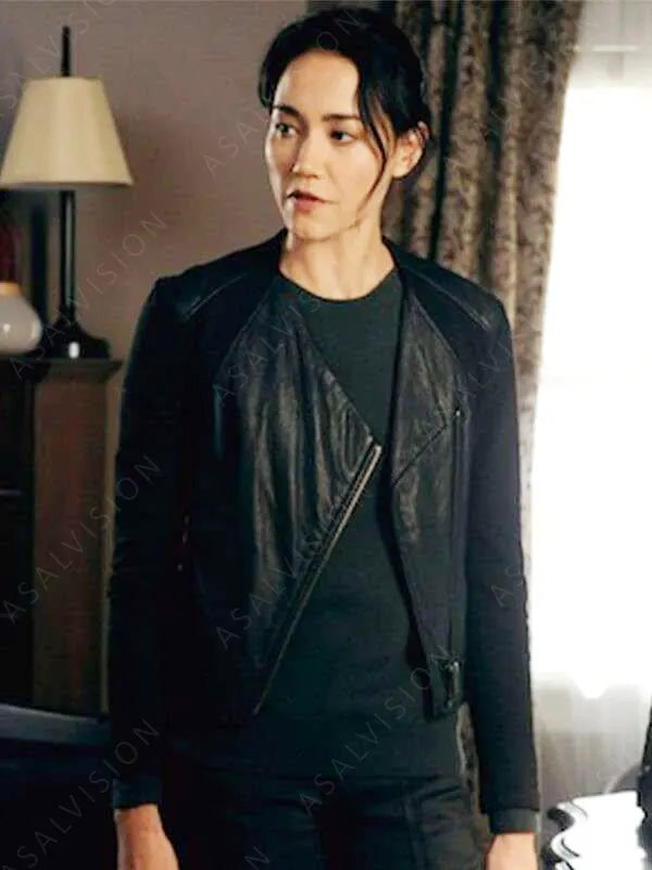 Hostages Sandrine Holt Black Leather Jacket
