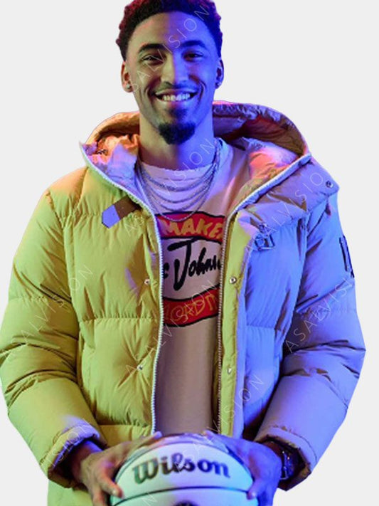 Houston Rockets KJ Martin Yellow Puffer Jacket