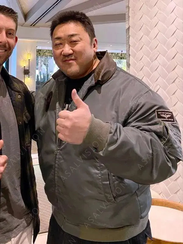 Hwang-ya 2024 Ma Dong-seok Grey Bomber Jacket