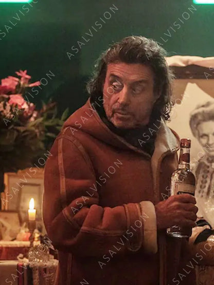 Ian McShane Season 3 Hooded Shearling Jacket
