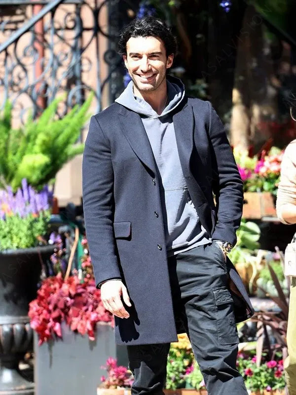 It Ends with Us Justin Baldoni Black Trench Coat