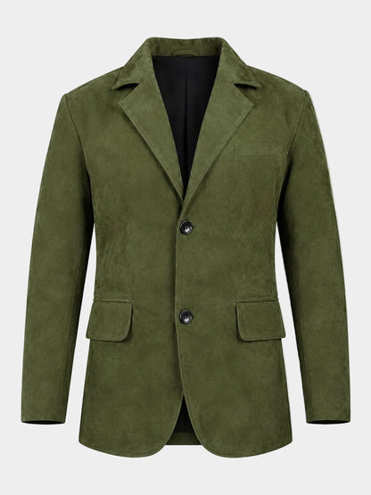 Iverson Olive Suede Blazer