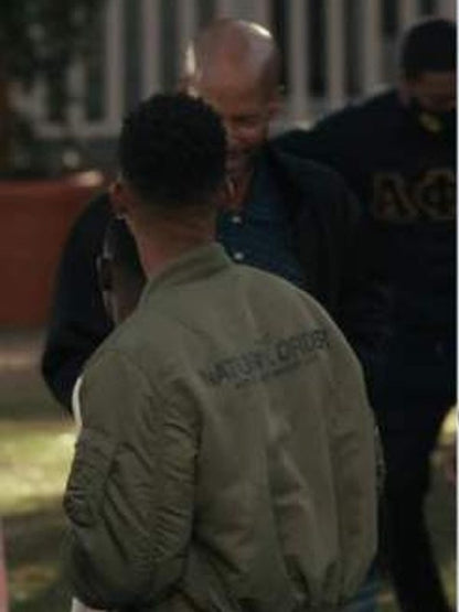 Jabari Banks TV Series Bel-Air Will Smith Bomber Green Jacket