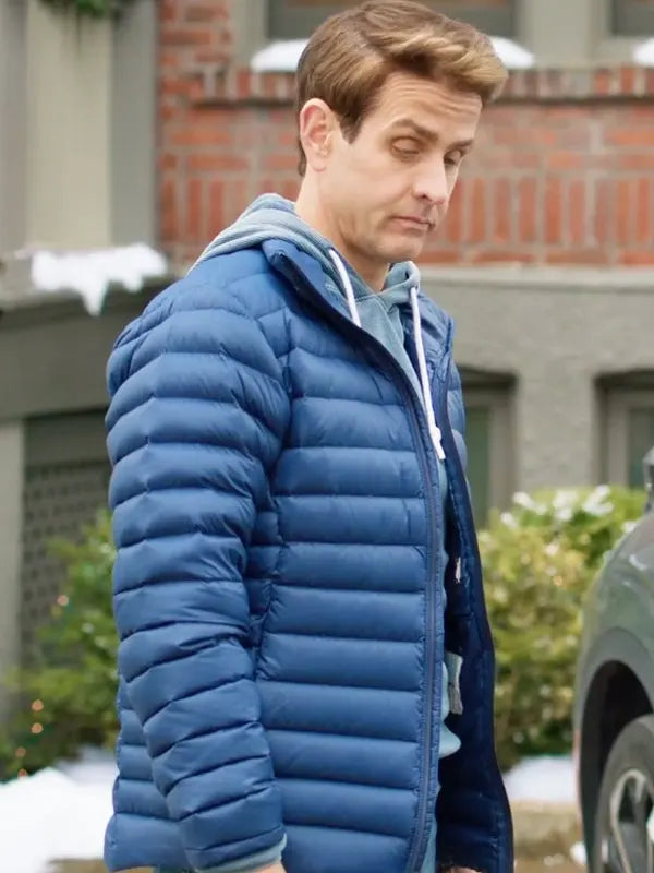 Jack Cooper Jingle Bell Love 2024 Joey McIntyre Blue Puffer Jacket