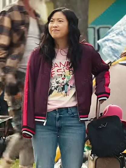 Jackpot 2024 Katie Maroon Bomber Jacket