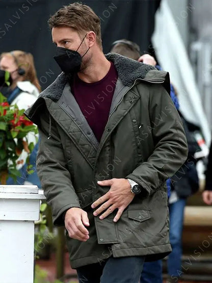 Jacob Turner The Noel Diary Justin Hartley Green Parka Jacket