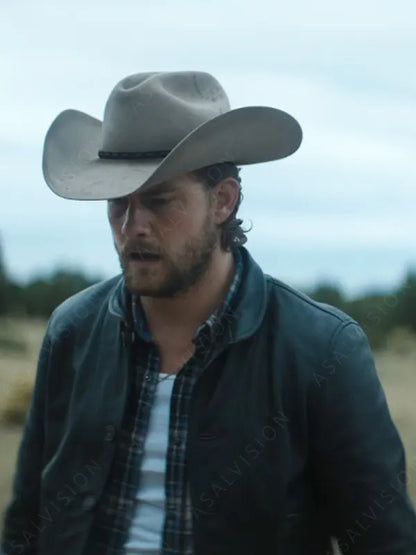 Trigger Warning 2024 Jake Weary Black Leather Jacket