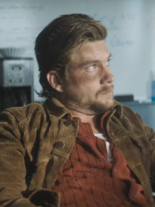 Jake Weary Movie Trigger Warning 2024 Elvis Brown Corduroy Jacket