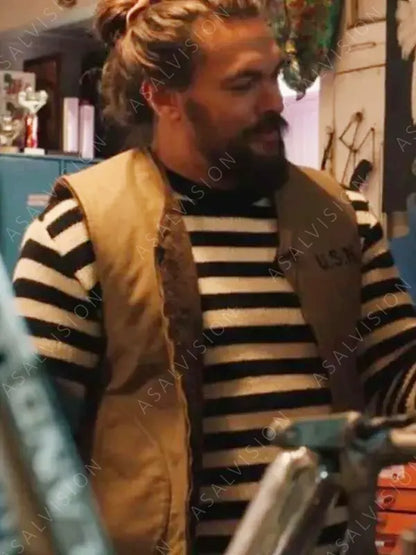 Jason Momoa On The Roam Season 1 Brown Cotton USN Vest