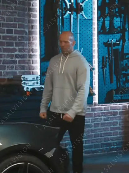 Jason Statham Fast X 2023 Deckard Shaw Gray Fleece Hoodie