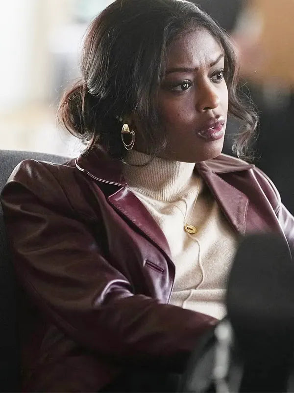 Javicia Leslie High Potential Season 1 Daphne Burgundy Blazer