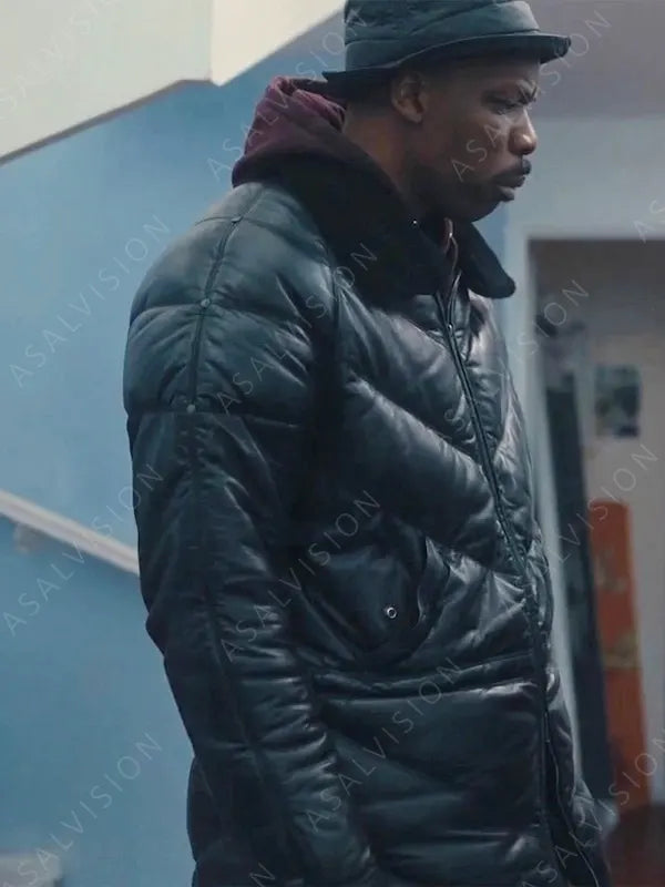 Jean-Pascal Zadi TV Series Represent S02 Stéphane Blé Black Puffer Jacket