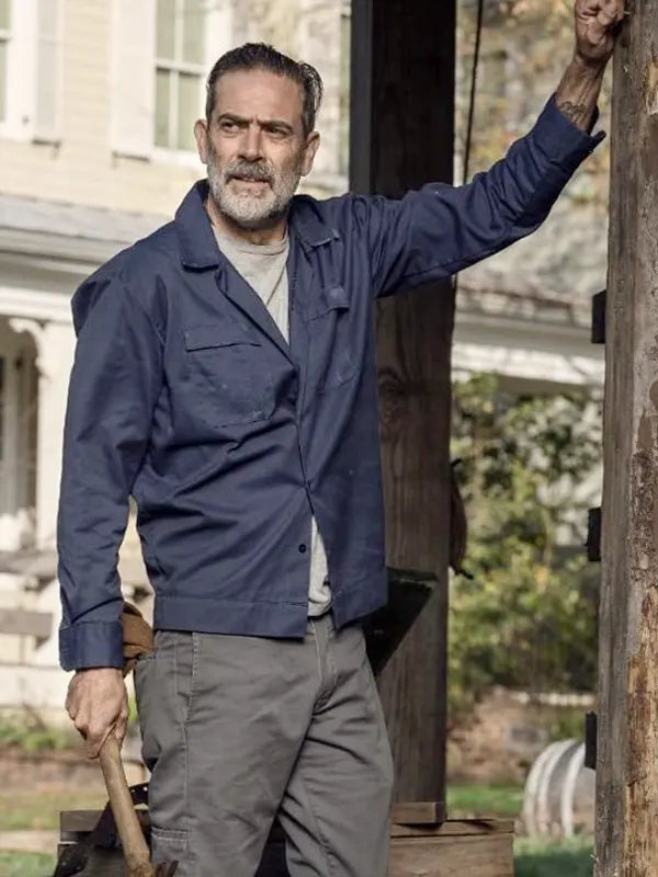 Jeffrey Dean Morgan The Walking Dead Negan Blue Jacket