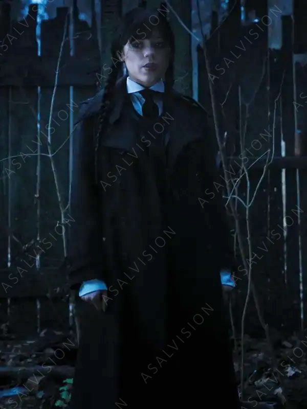 Jenna Ortega Black Coat