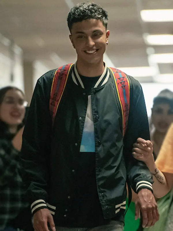 Jimmy Holiday Rez Ball 2024 Kauchani Bratt Black Varsity Jacket