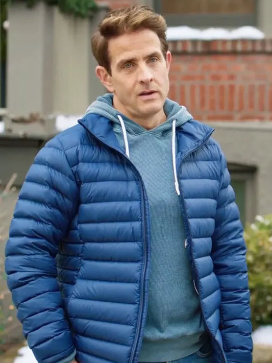 Jingle Bell Love 2024 Jack Cooper Blue Puffer Jacket