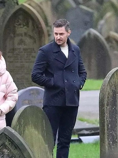 Joe Stern Fool Me Once Wool Peacoat