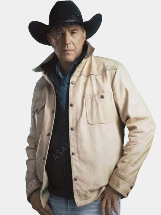 John Dutton Yellowstone Season 5 Cream Jacket