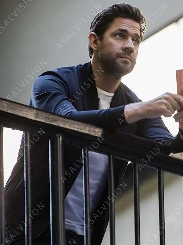 John Krasinski Tom Clancy’s Jack Ryan Season 2 Navy Blue Jacket