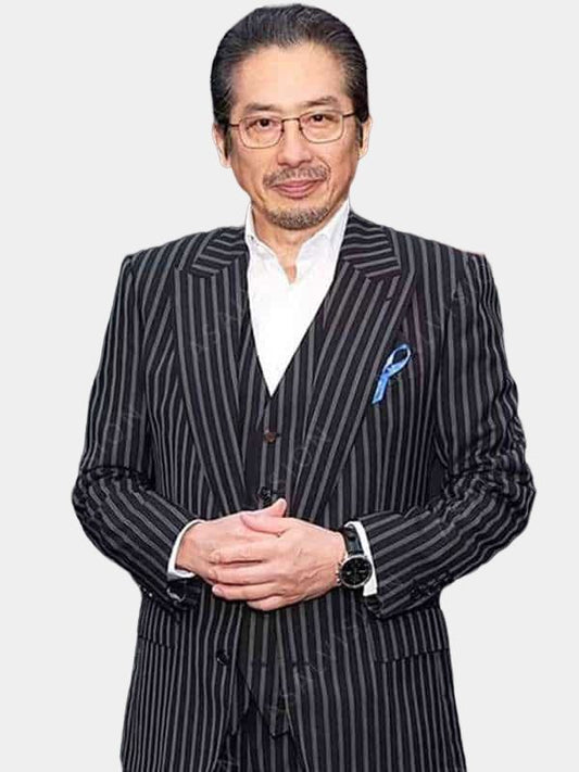 John Wick 4 2023 Hiroyuki Sanada Pinstriped Blazer