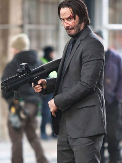 Keanu Reeves John Wick Black Three Piece Suit