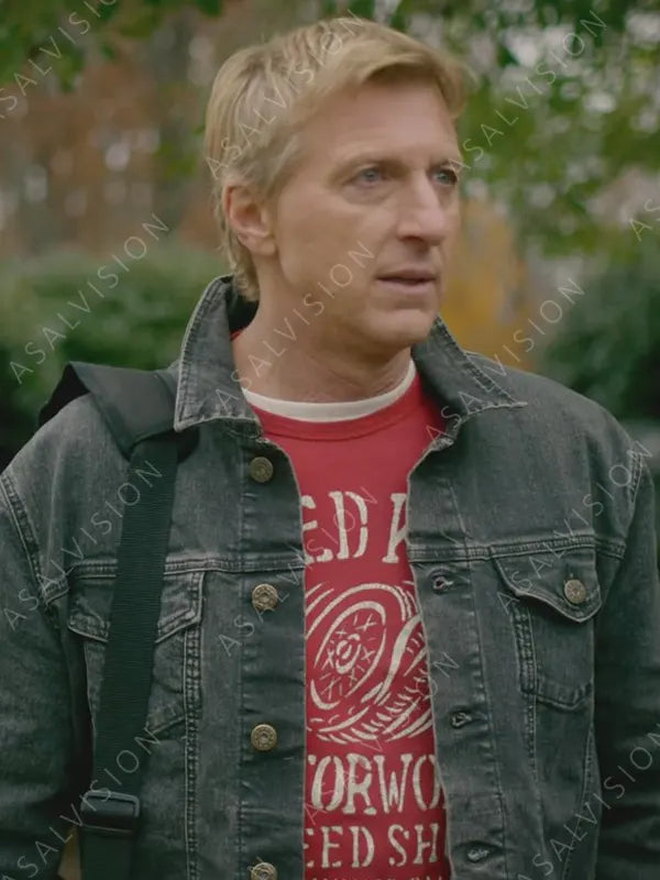 Johnny Lawrence Cobra Kai William Zabka Vintage Black Denim Jacket